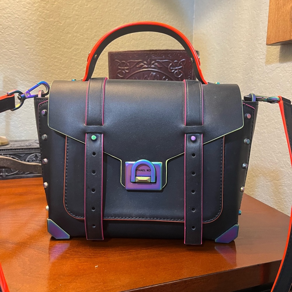 NWT Michael Kors Black Manhattan Top Handle bag.